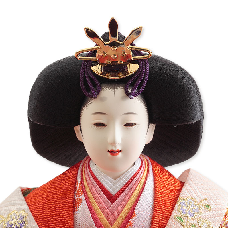 久月 親王ケース飾り 「雪輪桜刺繍ピンクぼかし」 38102K 雛人形 【メーカー直送】 ピンク