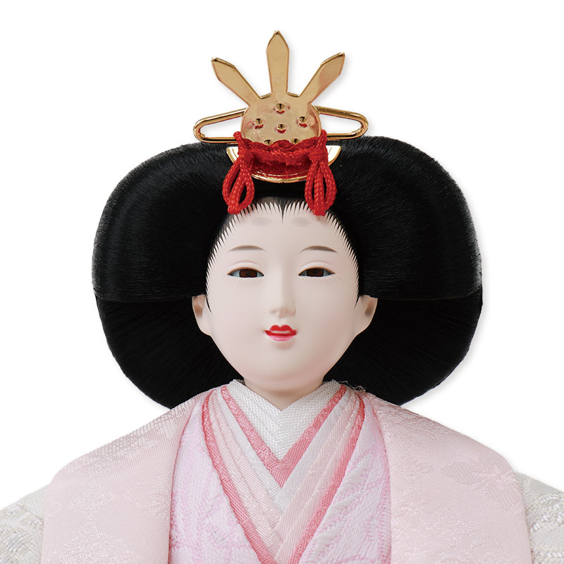 親王収納飾り「ナチュラル木目に秋草模様」 35255F 雛人形 【メーカー直送】 ナチュラル