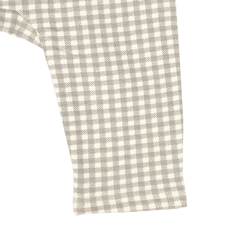 いつものモンキーパンツ 裏毛 チェック グレー 70cm