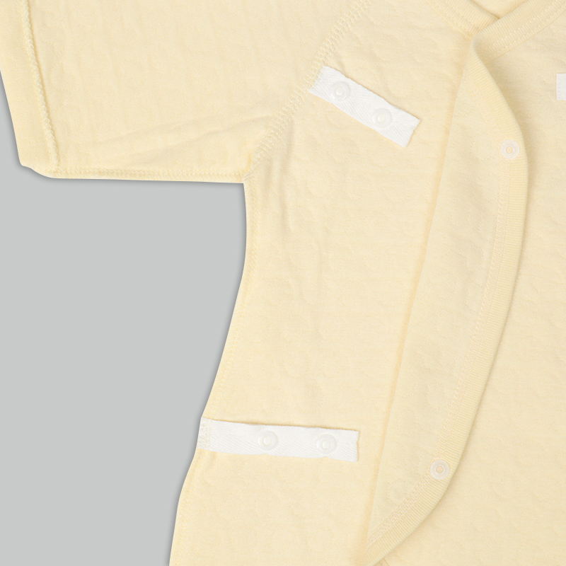 【SALE】あったかキルト 新生児肌着4点セット長袖 イエロー イエロー 50~60cm