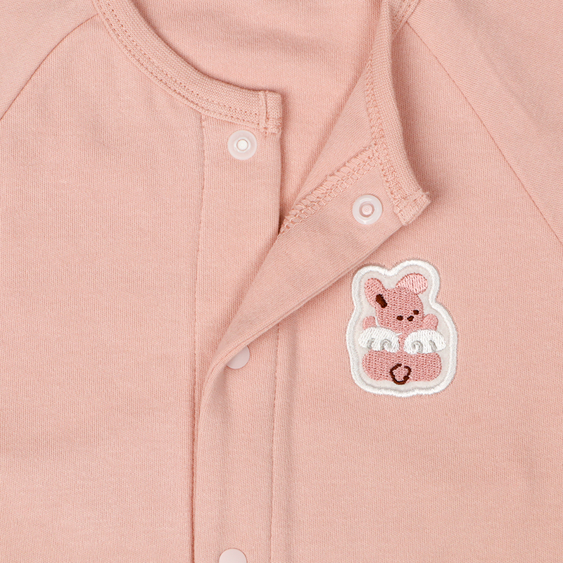 長袖 プレオール 背中モチーフ アニマル うさぎ ピンク 60cm