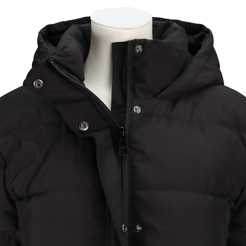 便利ポケット付き撥水ダウンコートケープセット ブラック ブラック M~L