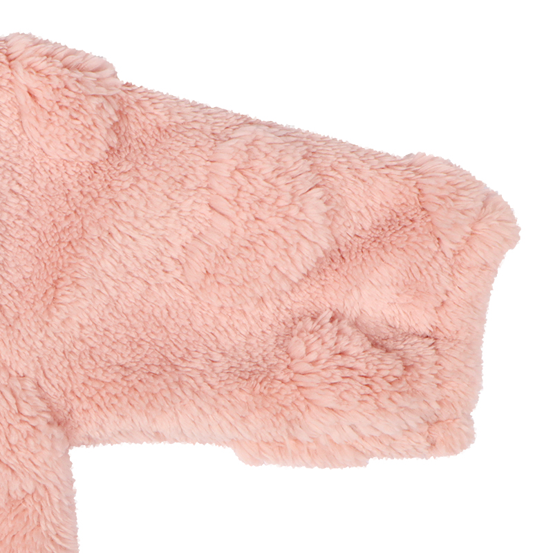 長袖ドレスオール ボア ハート ピンク ピンク 50~60cm