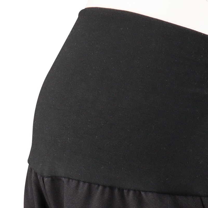 フロッキードット柄ストレートパンツ ブラック ブラック M