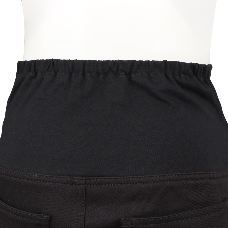 ニットデニムパンツフレア ブラック ブラック M