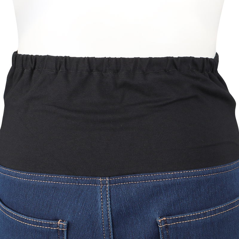 ニットデニムパンツフレア ネイビー ネイビー M