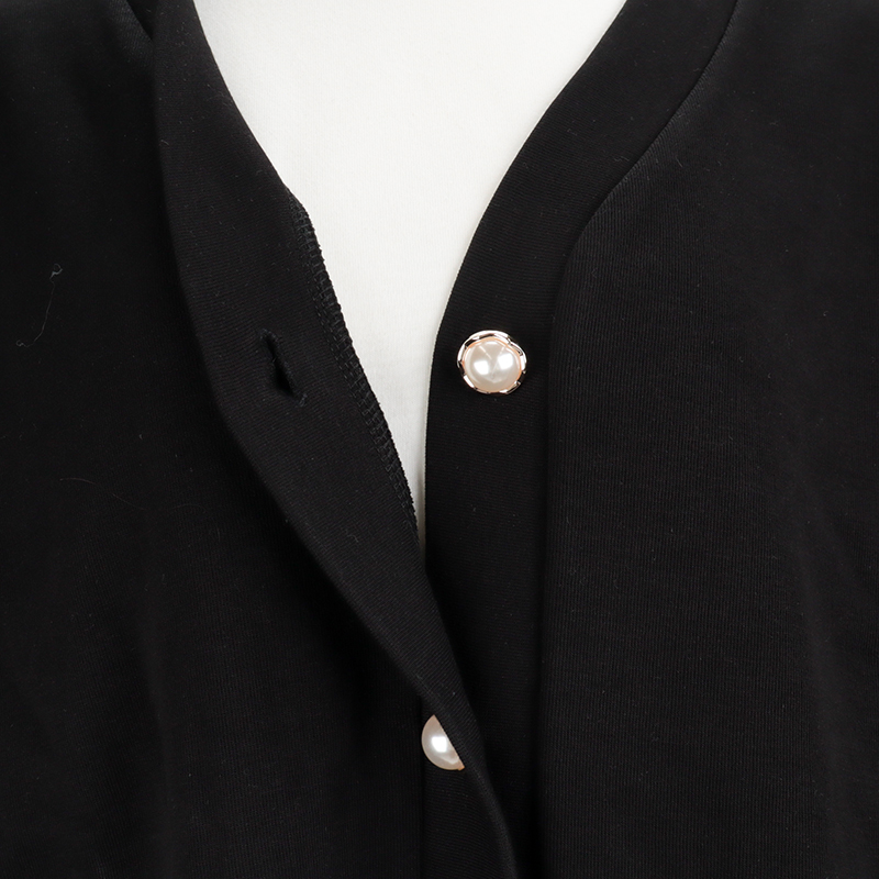 長袖トップス付きカーディガン ブラック ブラック M