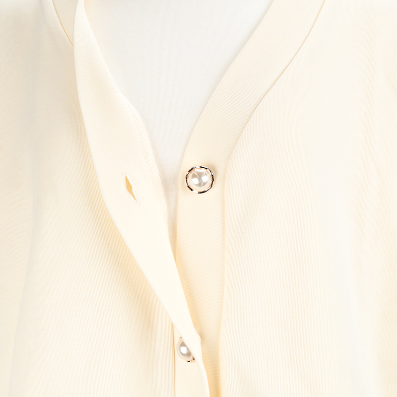 長袖トップス付きカーディガン アイボリー アイボリー M