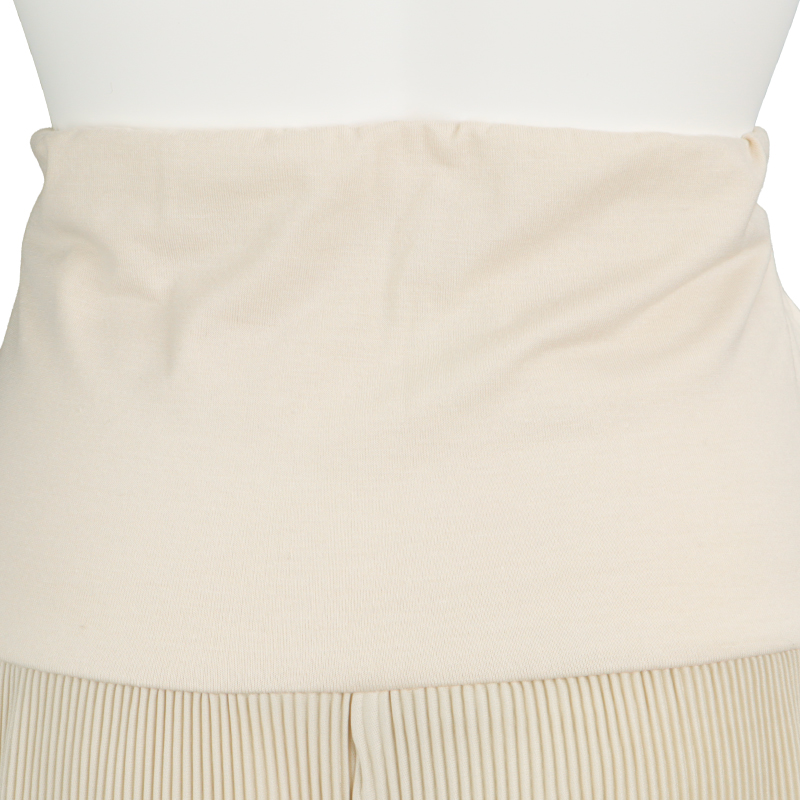 セルフチョキチョキ細プリーツスカート ベージュ ベージュ L