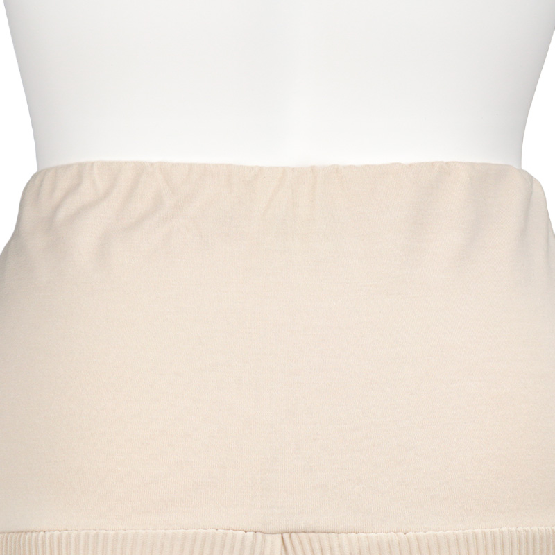 セルフチョキチョキ細プリーツパンツ ベージュ ベージュ M