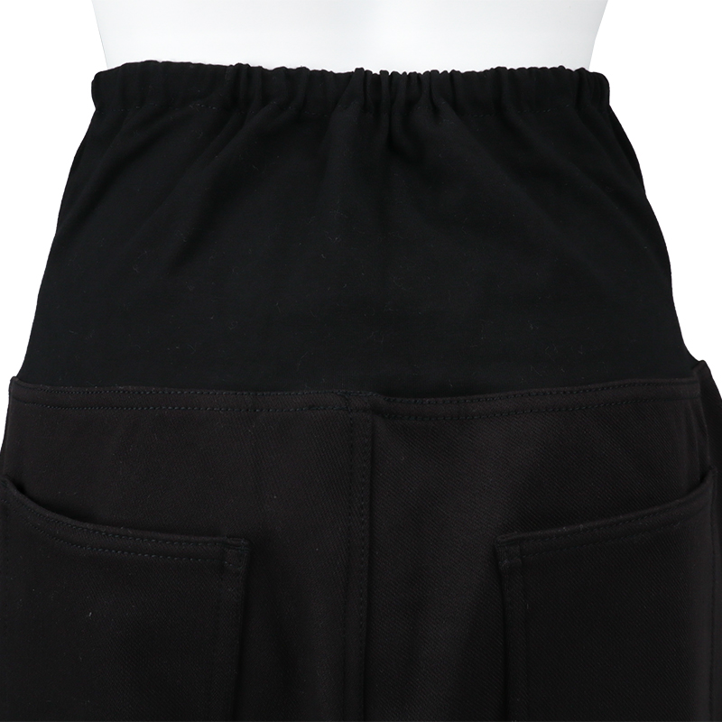 ニットデニムパンツフレア ブラック ブラック M