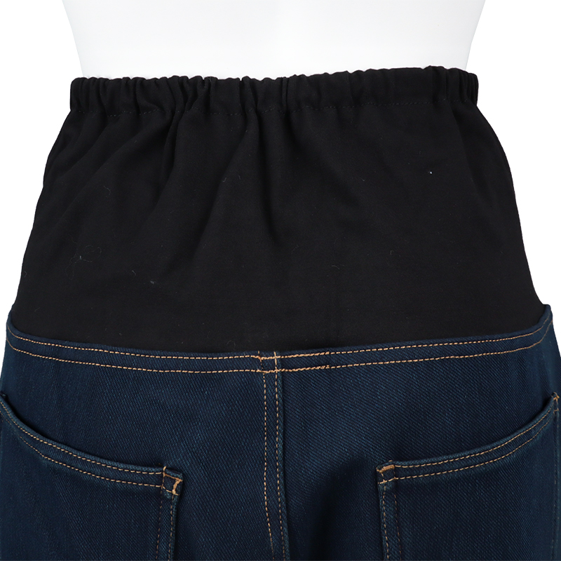 ニットデニムパンツフレア ネイビー ネイビー M
