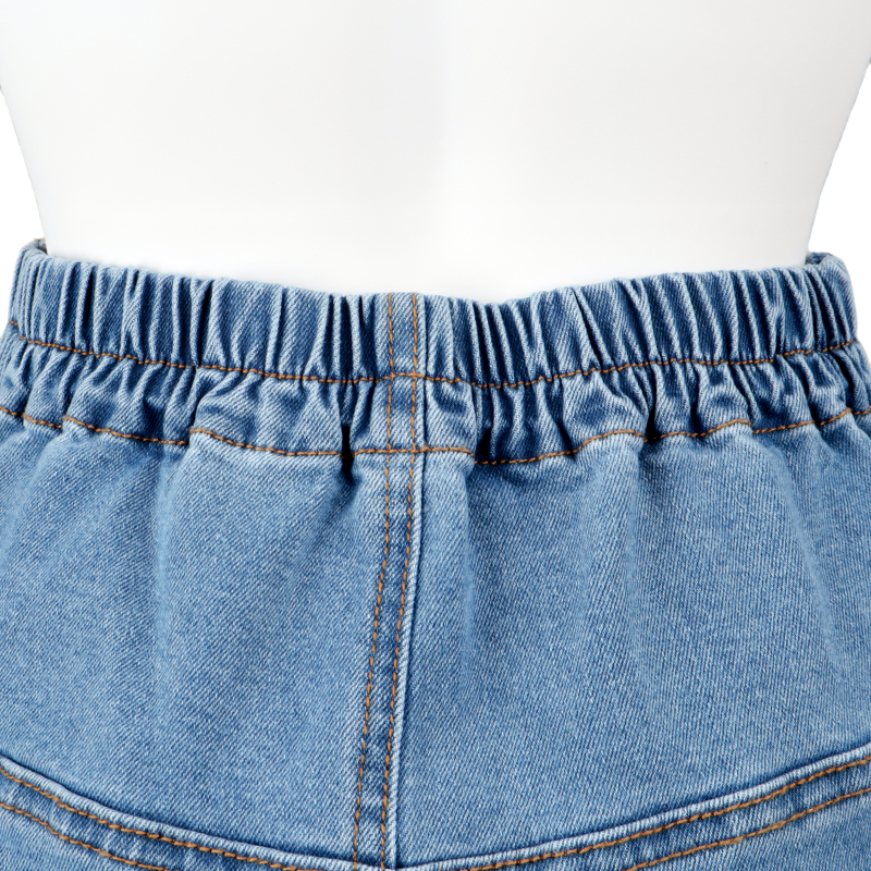 バレルレッグデニムパンツ ブルー ブルー M