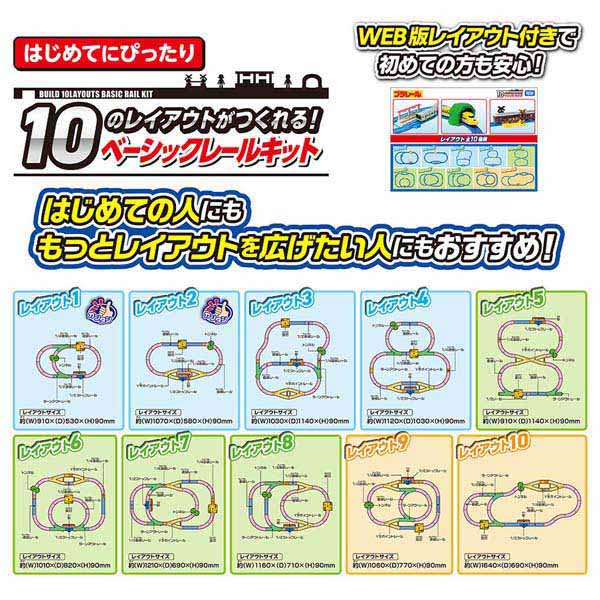 プラレール 10のレイアウトがつくれる!ベーシックレールキット
