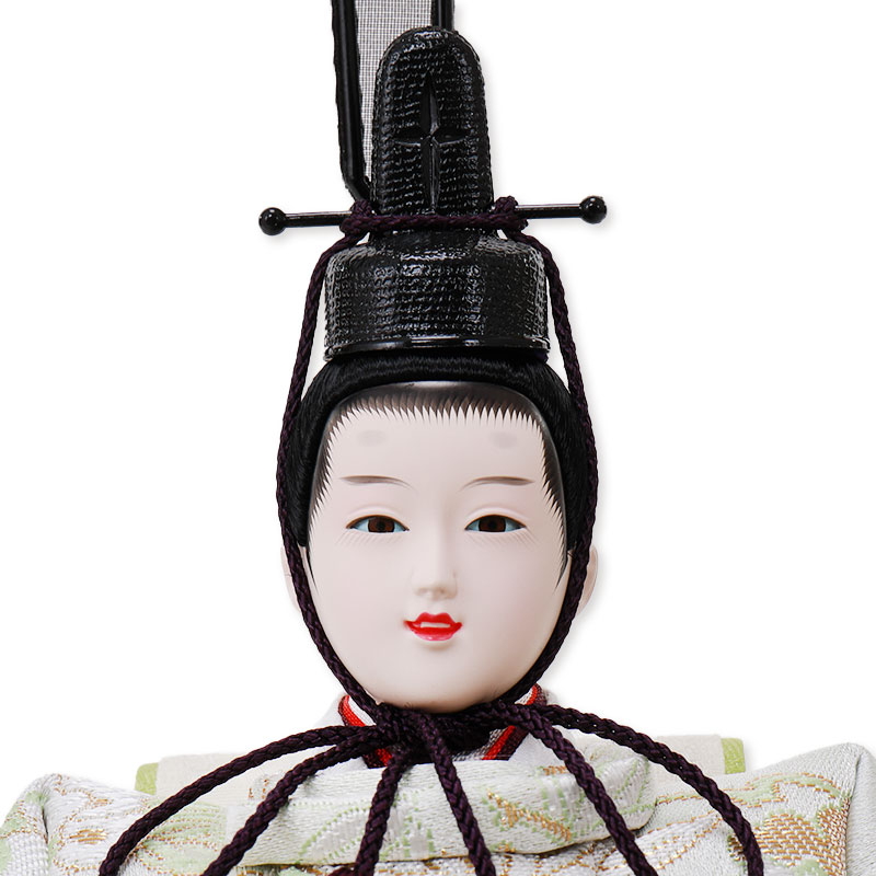 五人収納飾り「木目ワイン色に浮線綾」 34077F 雛人形 【メーカー直送】 ナチュラル