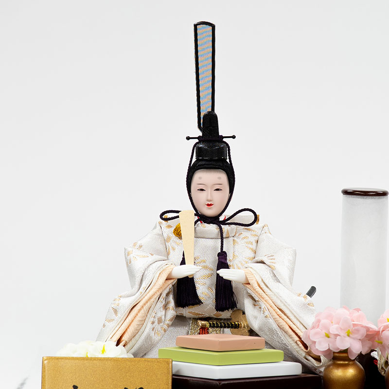 吉德 親王ケース飾り 「雪輪に桜と楓 茜黒ぼかし」 38720W 雛人形 【メーカー直送】 ブラック