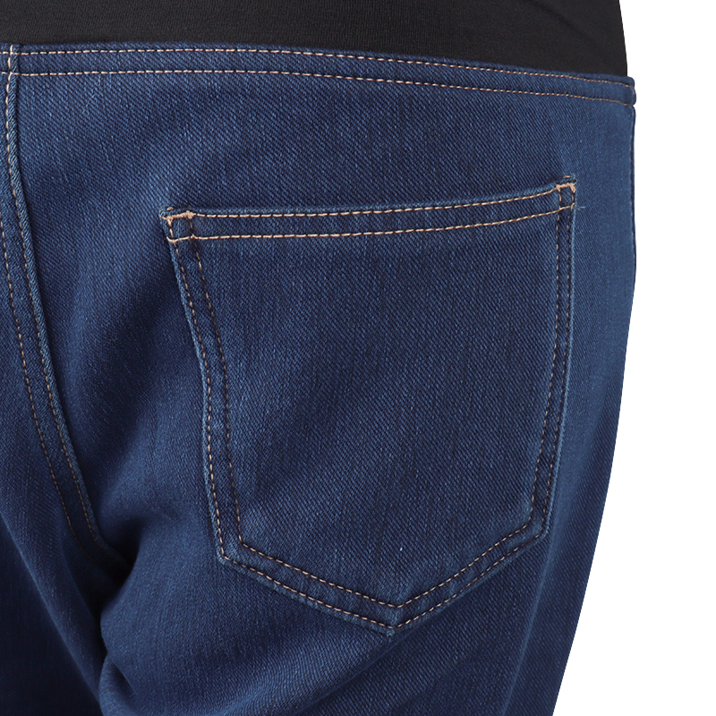 ニットデニムパンツフレア ネイビー ネイビー M