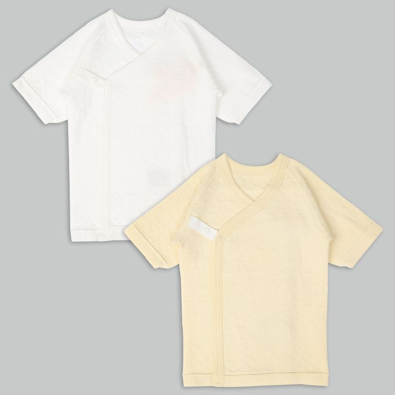 【SALE】あったかキルト 新生児肌着4点セット長袖 イエロー イエロー 50~60cm