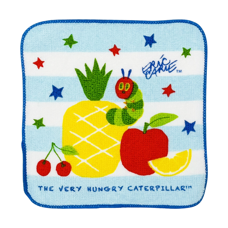 プチタオル5P26 はらぺこあおむし ランランラン 16x16cm