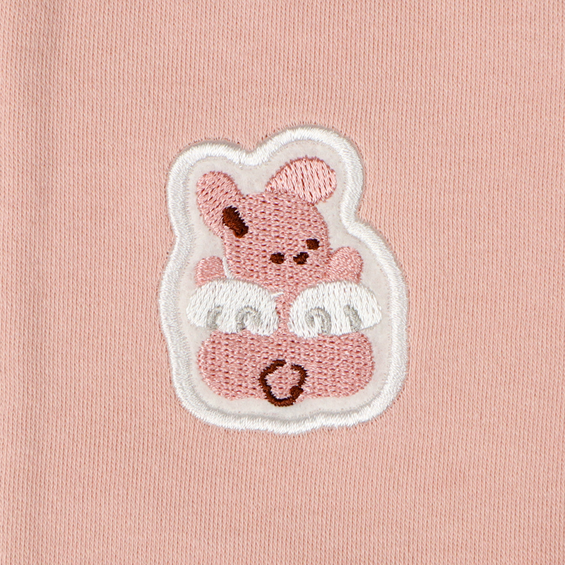 長袖 プレオール 背中モチーフ アニマル うさぎ ピンク 60cm