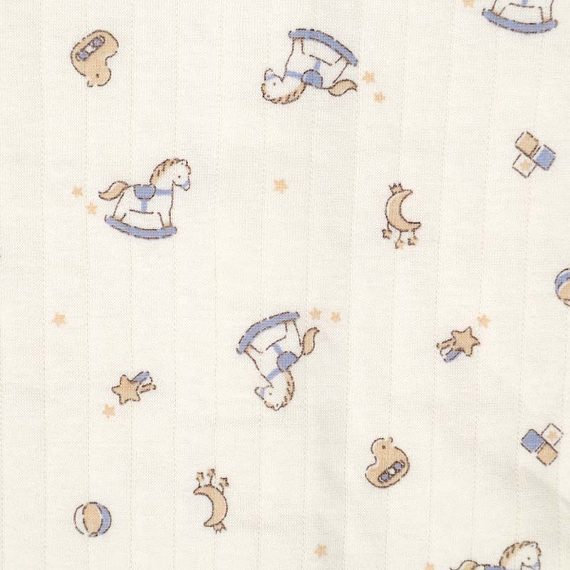 まいにちオール 長袖 キルト 総柄 アイボリー アイボリー 70cm