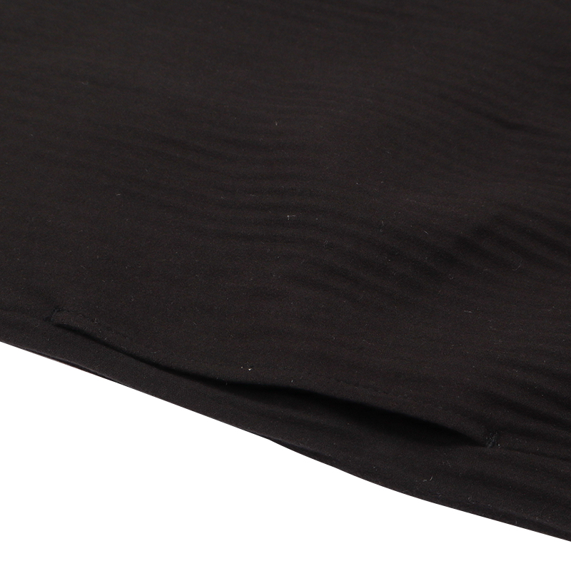 セルフチョキチョキプリーツパンツ なめらか ブラック ブラック M