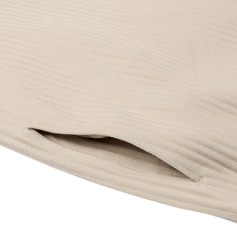 セルフチョキチョキプリーツパンツ なめらか アイボリー アイボリー M