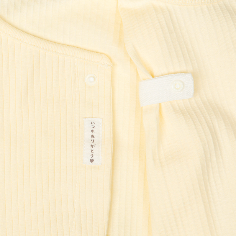 お着替え応援 長袖ドレスオール 簡単時短 クリーム クリーム 50~60cm