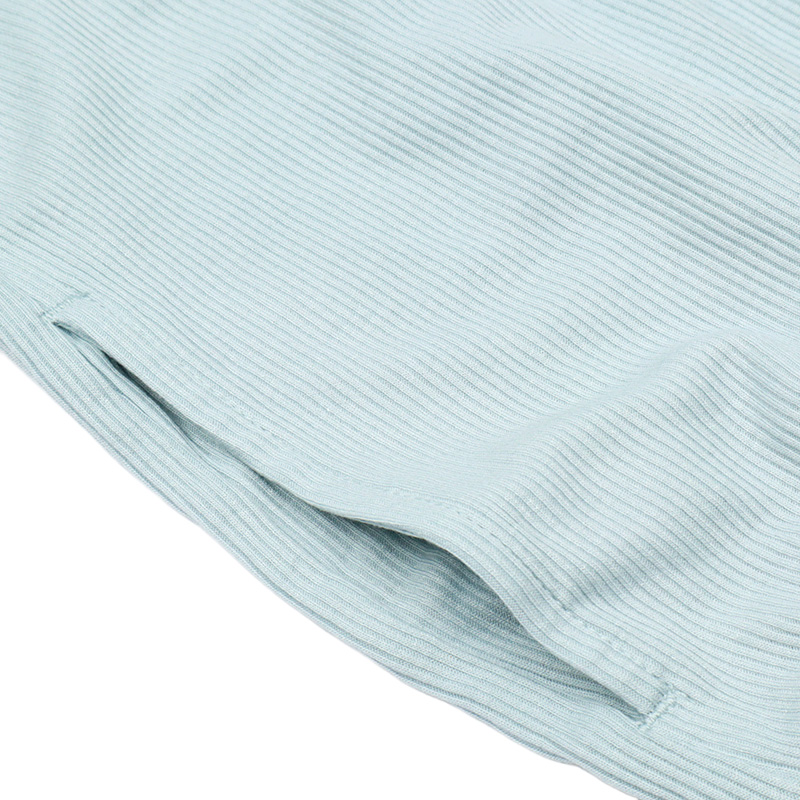 お腹をやさしく覆う 腹巻付きロングパンツ サックス サックス L