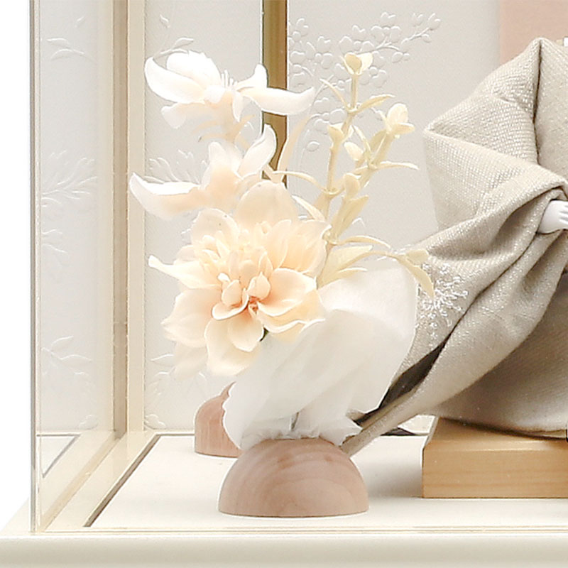 親王ケース飾り「ブランパールベル」 38088M 雛人形 【メーカー直送】 ナチュラル