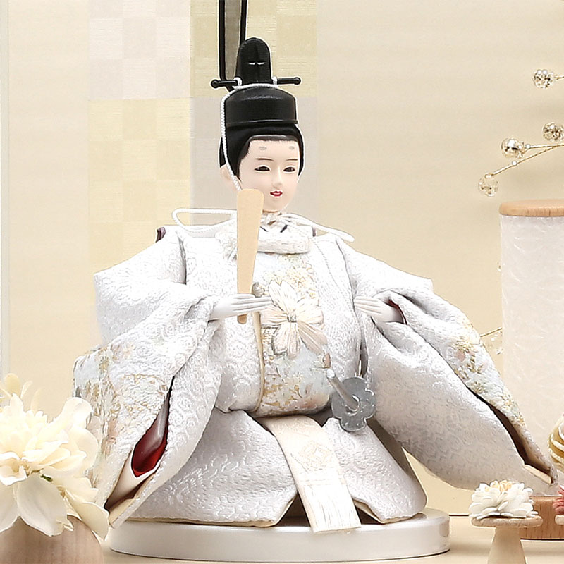 親王ケース飾り「クリスタル煌舞絵巻」 38091M 雛人形 【メーカー直送】 ナチュラル