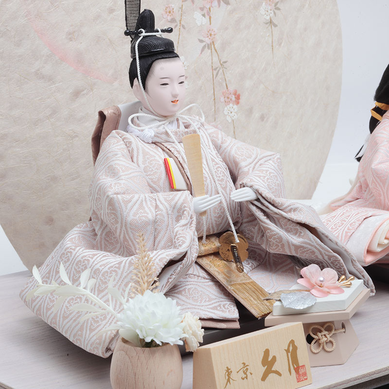 親王ケース飾り「花明かりライト」 38117K 雛人形 【メーカー直送】 ナチュラル