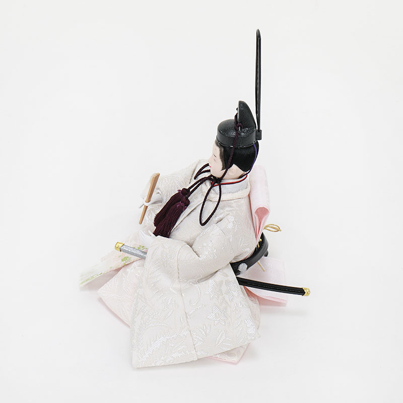 親王収納飾り「ナチュラル木目に秋草模様」 35255F 雛人形 【メーカー直送】 ナチュラル