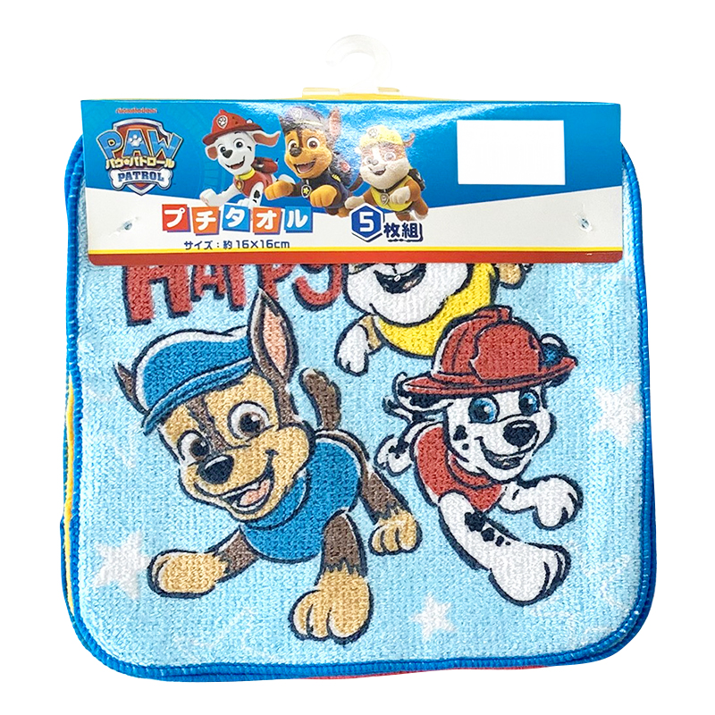 プチタオル5P26 パウパトロール パウレトロ 16x16cm