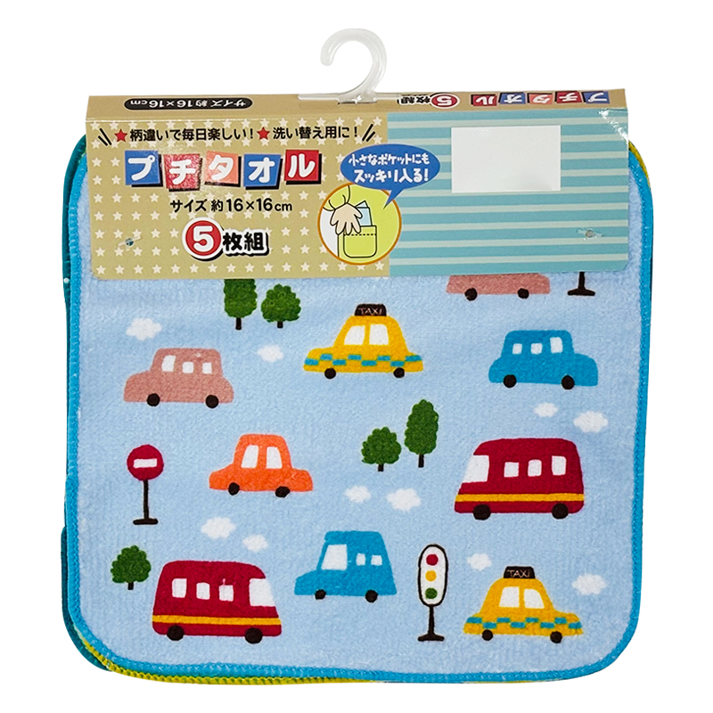 プチタオル5P26 ビハイクル 16x16cm