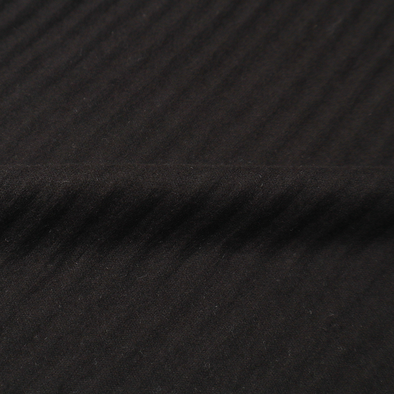 セルフチョキチョキプリーツパンツ なめらか ブラック ブラック M