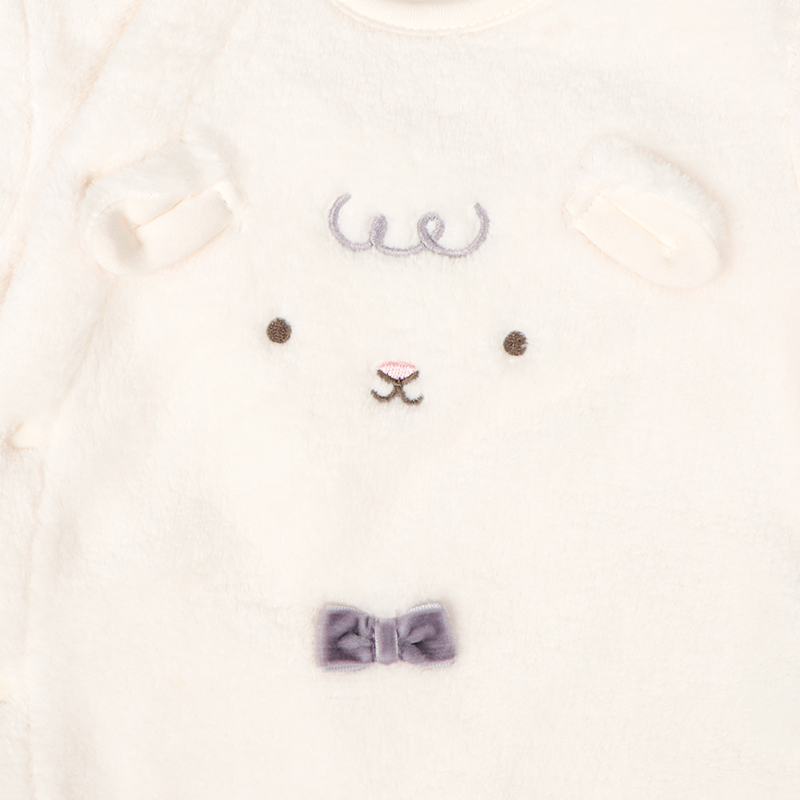 長袖 プレオール 足まですっぽりボア ひつじ オフホワイト 50~60cm