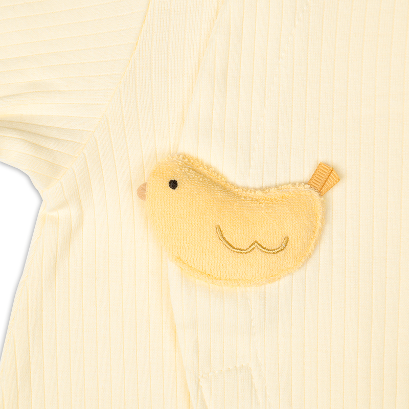 お着替え応援 長袖ドレスオール 簡単時短 クリーム クリーム 50~60cm