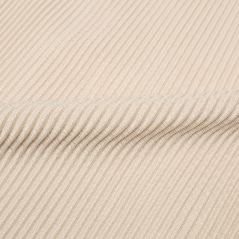 セルフチョキチョキ細プリーツパンツ ベージュ ベージュ M