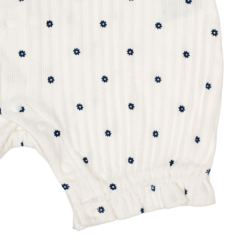 オーガニックコットン 半袖 プレオール 花 アイボリー アイボリー 70cm