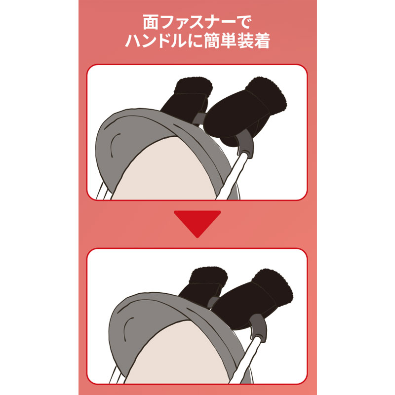 ハンドマフ チャコールグレー チャコールグレー F