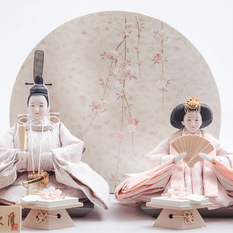 親王ケース飾り「花明かりライト」 38117K 雛人形 【メーカー直送】 ナチュラル