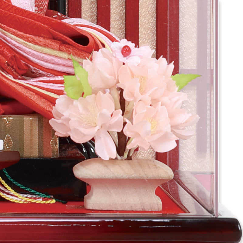 親王ケース飾り「格子に雪輪桜模様桜橘」 38159F 雛人形 【メーカー直送】 その他