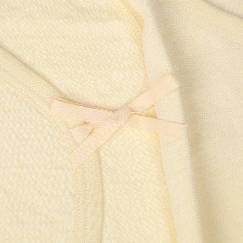 【SALE】あったかキルト 新生児肌着4点セット長袖 イエロー イエロー 50~60cm