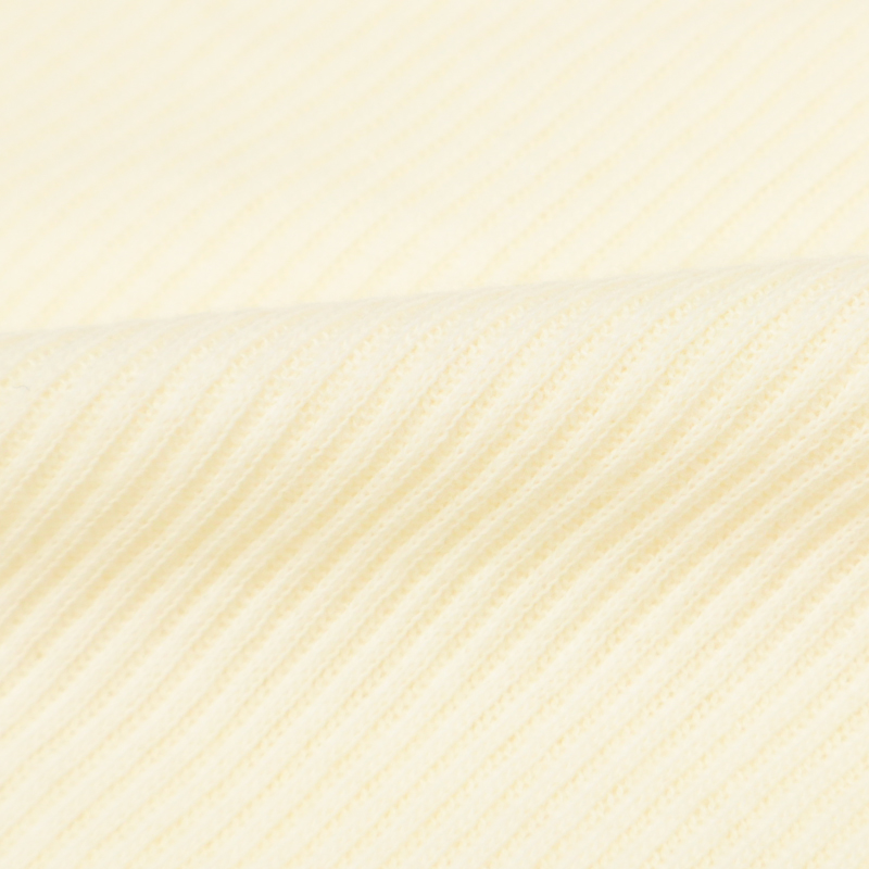 あったか綿100%リブ 8分袖シャツ アイボリー アイボリー M