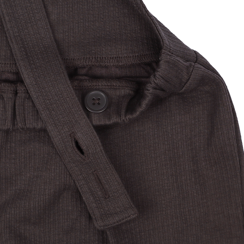 オーバーオール+Tシャツセット アニマル うし チャコールグレー 70cm