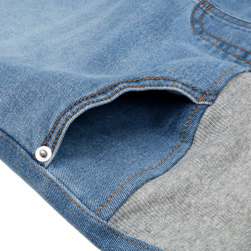 バレルレッグデニムパンツ ブルー ブルー M