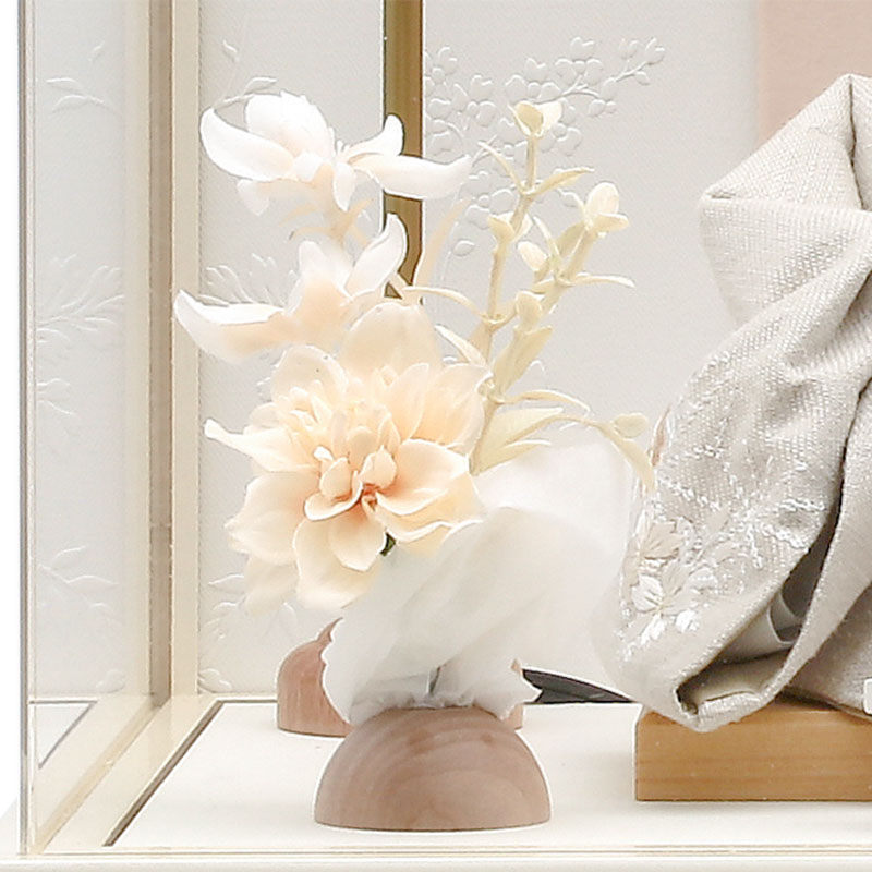 親王ケース飾り「ブランパールミミ」 38090M 雛人形 【メーカー直送】 ナチュラル