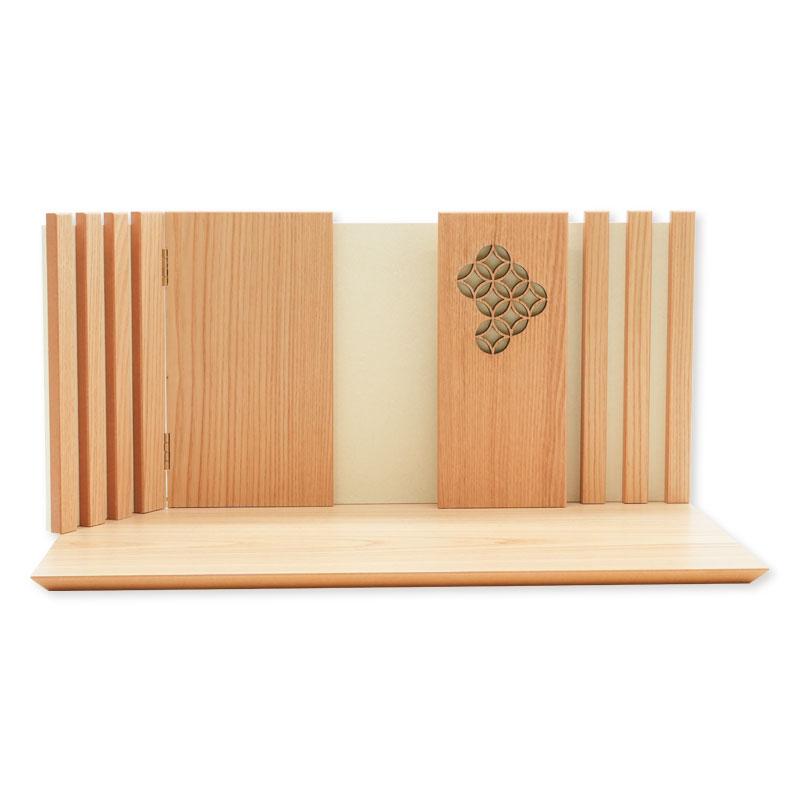 親王飾り「白木目七宝文様」 33781W 雛人形 【メーカー直送】 ナチュラル