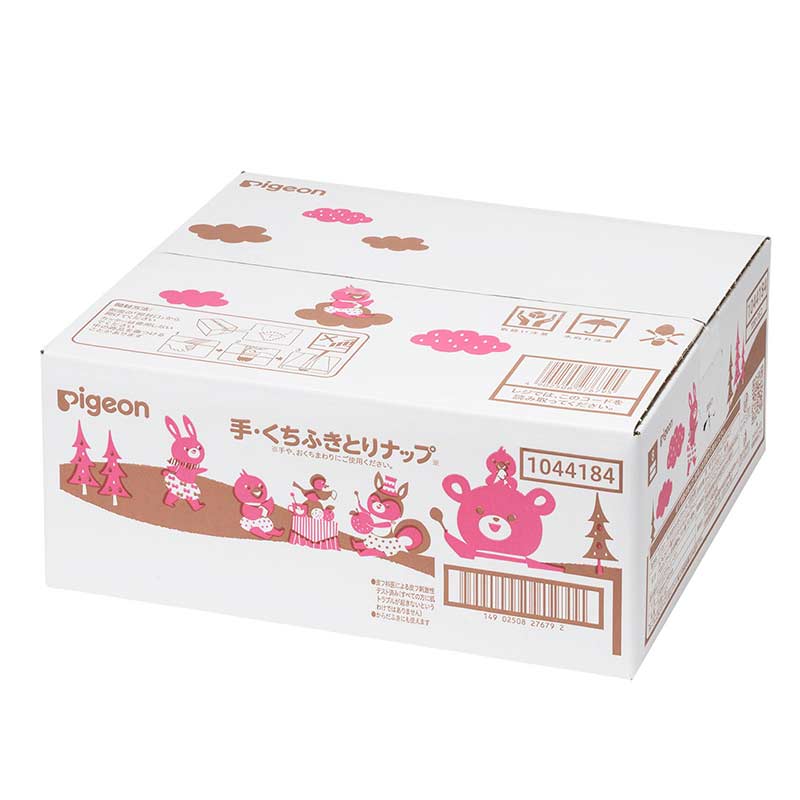 【通販限定】手・くちふきとりナップ 70枚×18個 Pigeon Friends